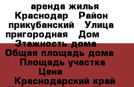 аренда жилья Краснодар › Район ­ прикубанский › Улица ­ пригородная › Дом ­ 138 › Этажность дома ­ 1 › Общая площадь дома ­ 30 › Площадь участка ­ 100 › Цена ­ 10 000 - Краснодарский край Недвижимость » Дома, коттеджи, дачи аренда   . Краснодарский край